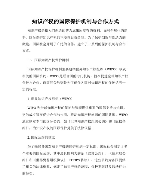 知识产权的国际保护机制与合作方式