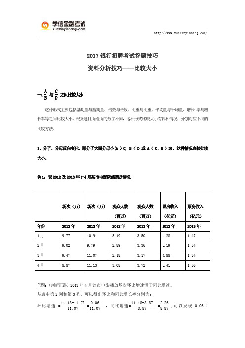 2017银行招聘考试答题技巧