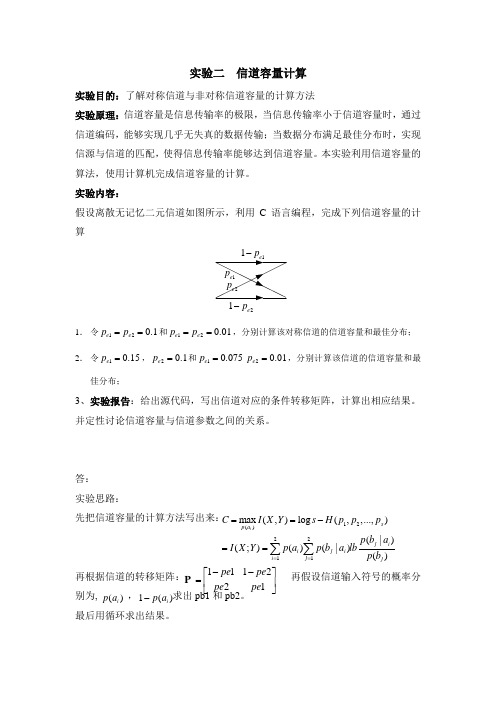 信道容量计算