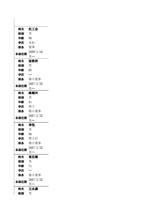 郑煤集团管理层介绍