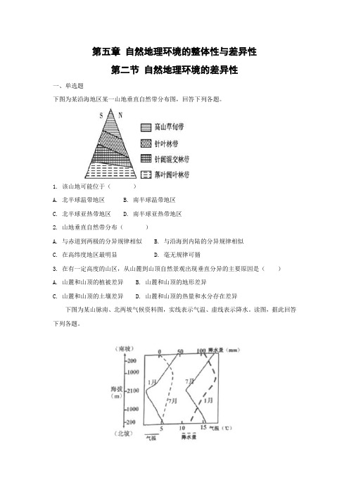 课时作业22：5.2自然地理环境的差异性 