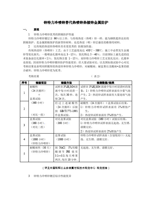 冷镀锌替代热喷锌热镀锌金属防护