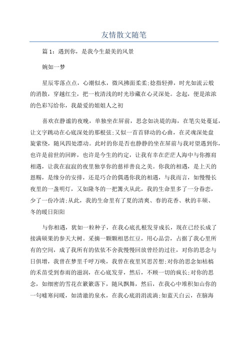 友情散文随笔