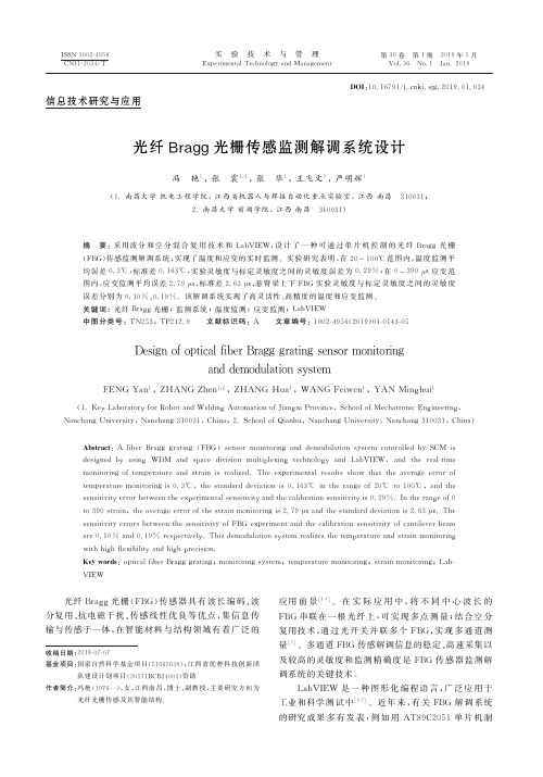 光纤Bragg光栅传感监测解调系统设计