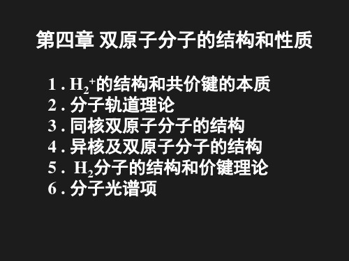 第四章 双原子分子的结构和性质