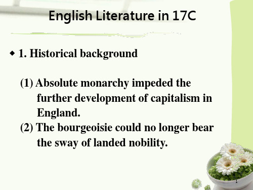 English Literature in 17C 英国17世纪文学史