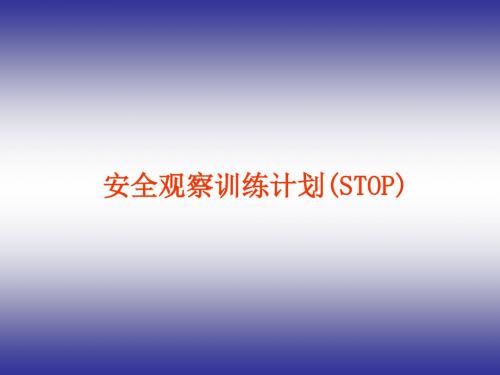 安全观察训练计划(STOP)