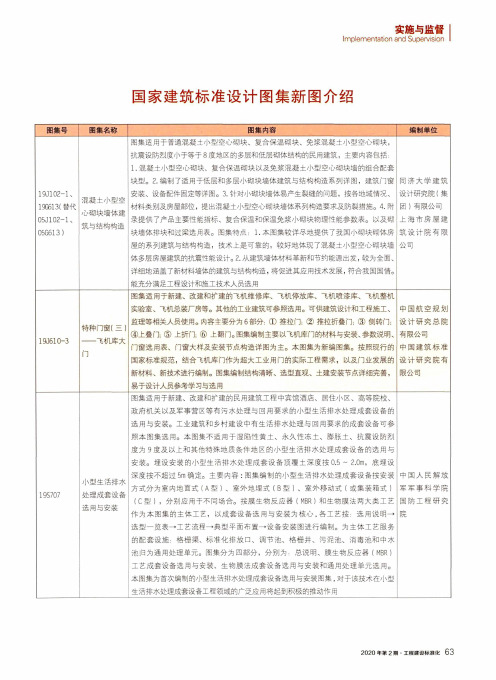 国家建筑标准设计图集新图介绍