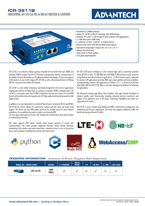 Advantech ICR-3211B 产品说明说明书