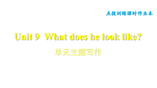 七年级英语复习课件：Unit 9 What does he look like？单元主题写作(共13张PPT)