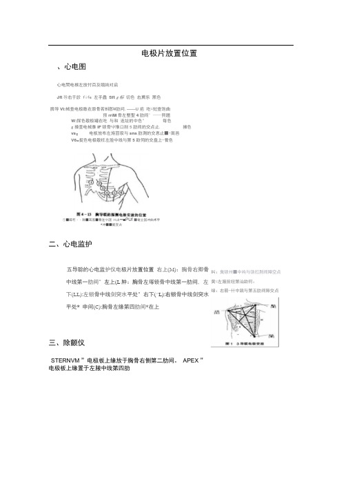 电极片放置位置