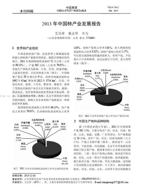 2013年中国柿产业发展报告