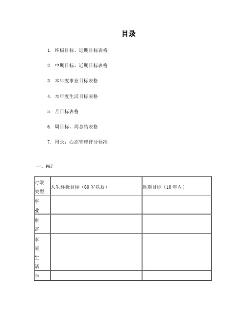 李践行动日志空白表格