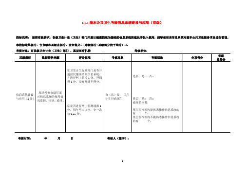 基本公共卫生考核打分表