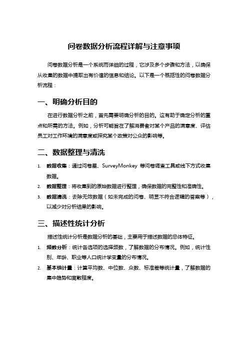 问卷数据分析流程详解与注意事项