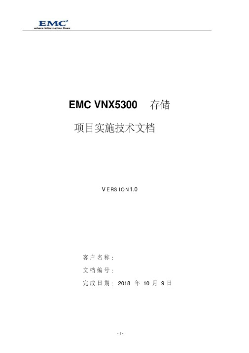 VNX5300存储安装文档要点