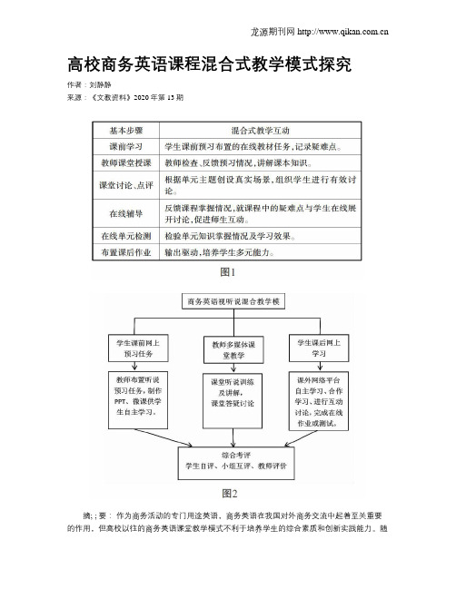 高校商务英语课程混合式教学模式探究