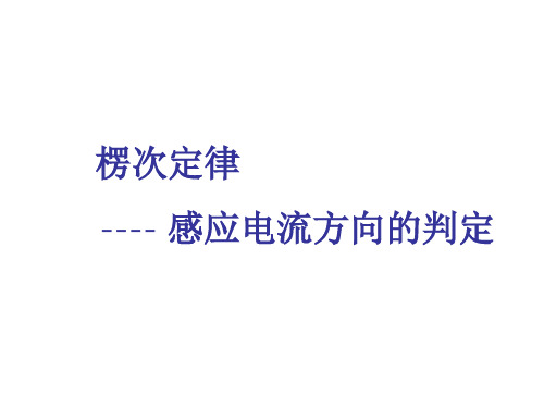 楞次定律----感应电流方向的判定