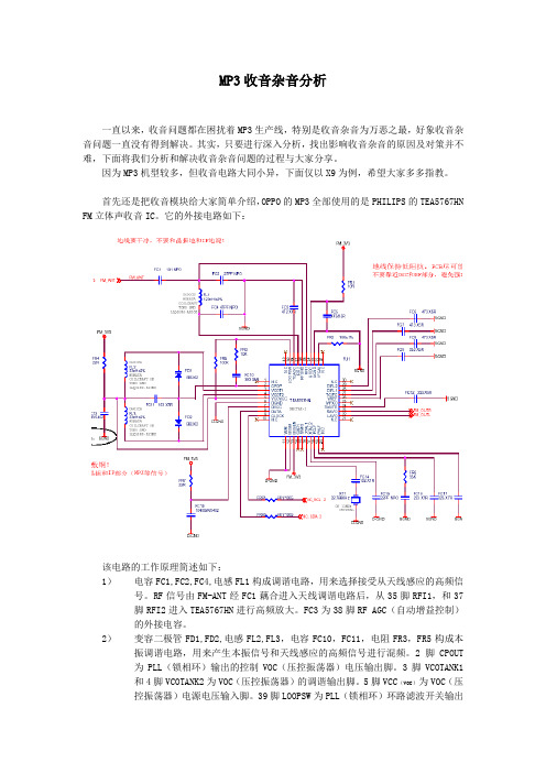 MP3收音杂音分析与解决过程