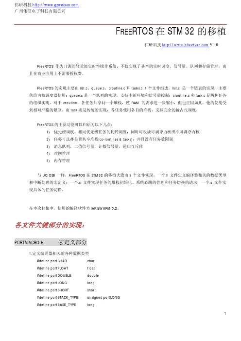 FreeRTOS 在 STM32 的移植