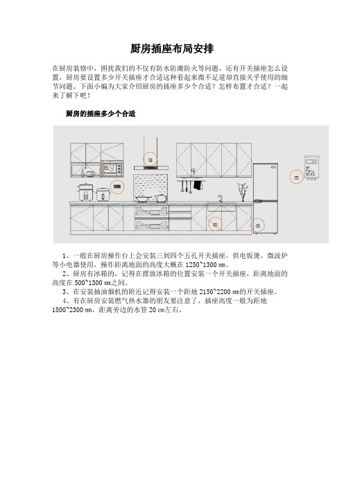 厨房插座布置