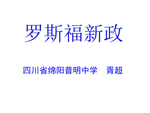 高中历史必修二《专题六罗斯福新政与当代资本主义二罗斯福新政》1074人民版PPT课件