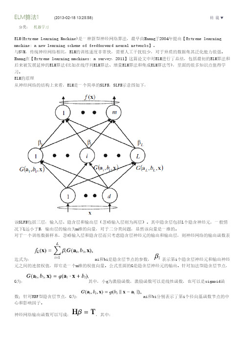 ELM算法1 言忧