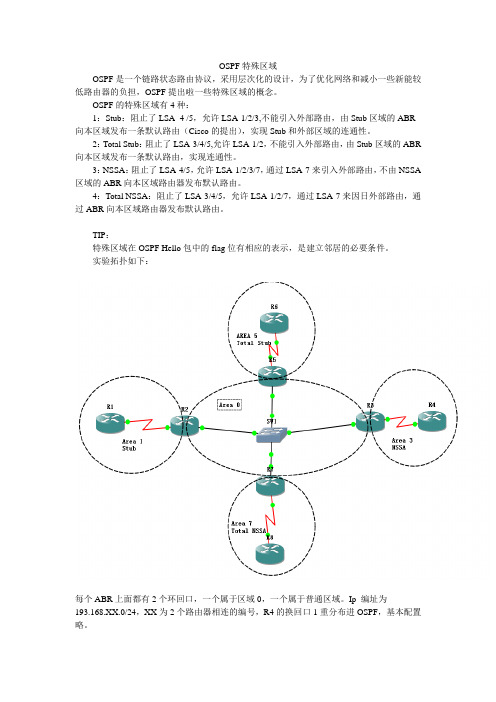 OSPF特殊区域