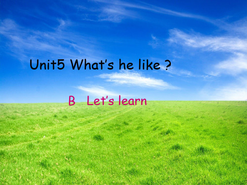 六年级英语下册Unit 5 What Is He like-Part A陕旅版 (2)