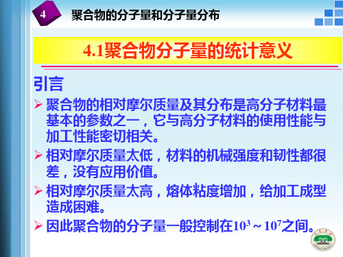 4聚合物的分子量和分子量分布