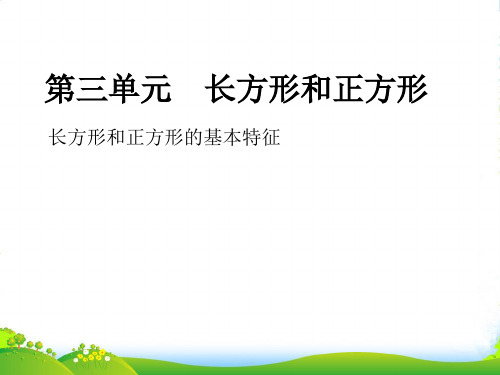 苏教版三年级数学上册第三单元长方形和正方形课时1认识长方形和正方形精练课件