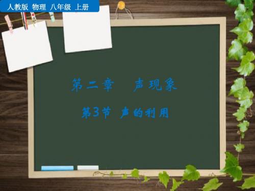 人教版物理八年级上册2.3 声的利用