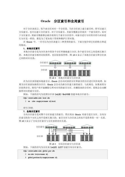 Oracle  分区索引和全局索引