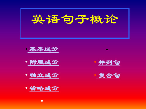 第四讲：简单句、并列句及复合句(句子按结构分类)