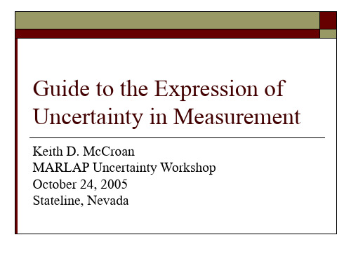 Guide to the Expression of Uncertainty in Measurement