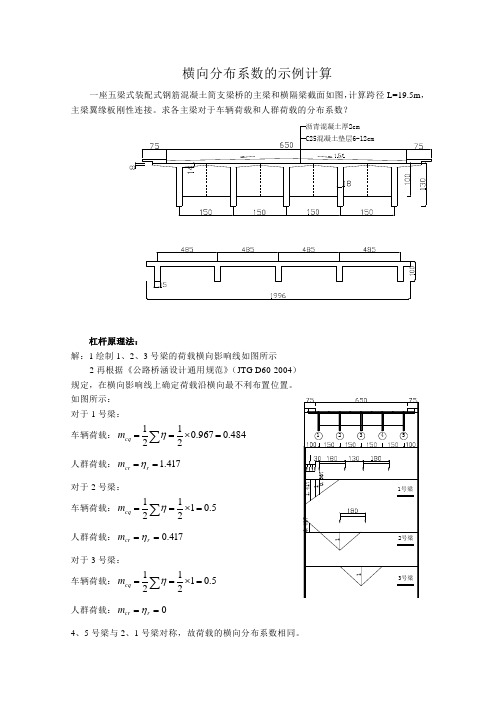 横向分布系数计算(多种方法计算)