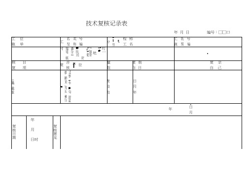 技术复核记录表(模板)3