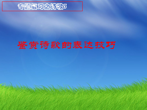 高考专题复习之诗歌:鉴赏诗歌的表达技巧ppt
