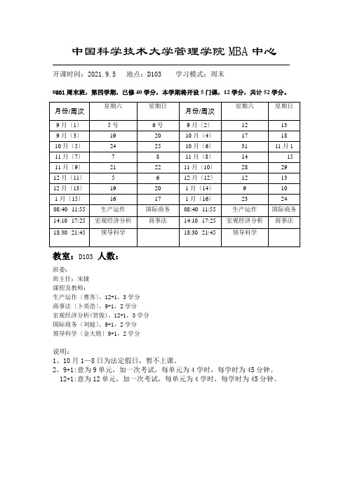 中国科学技术大学管理学院MBA中心