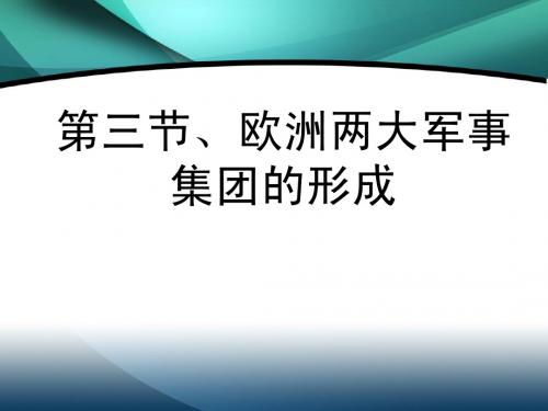 欧洲两大军事集团的形成