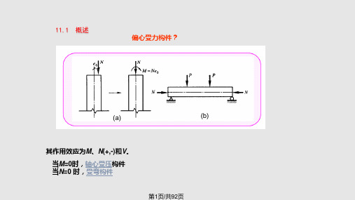 结构设计原理教学偏心受力构件承载力计算PPT课件