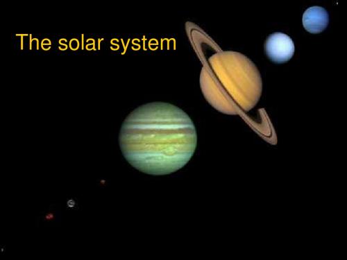 全英天文课资料  The solar system