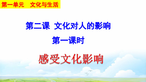 高中政治必修3优质课件1：.2.1 感受文化影响