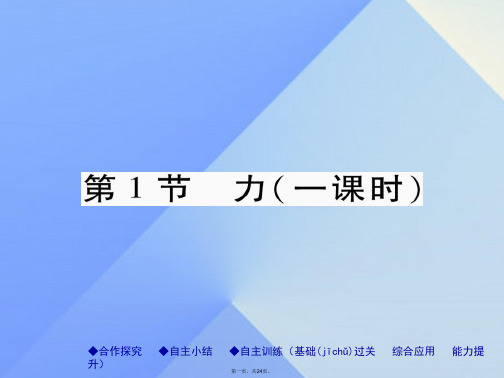 八年级物理全册第6章熟悉而陌生的力第1节力教学课件(新版)沪科版