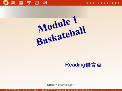 外研版高中英语选修七Module 1Baskateballreading119张PPT课件ppt