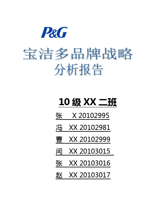 宝洁多品牌战略分析