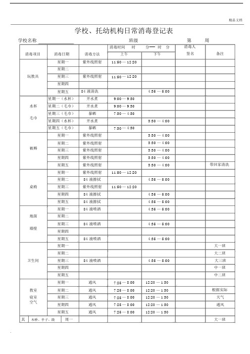 学校托幼机构日常消毒登记表.docx