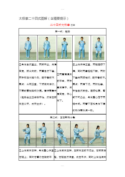 太极拳二十四式图解