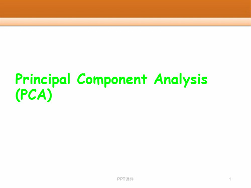 PCA主成分分析  ppt课件