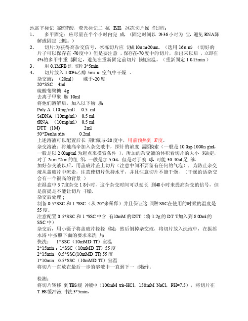 ISHprotocol荧光原位杂交技术实验方案